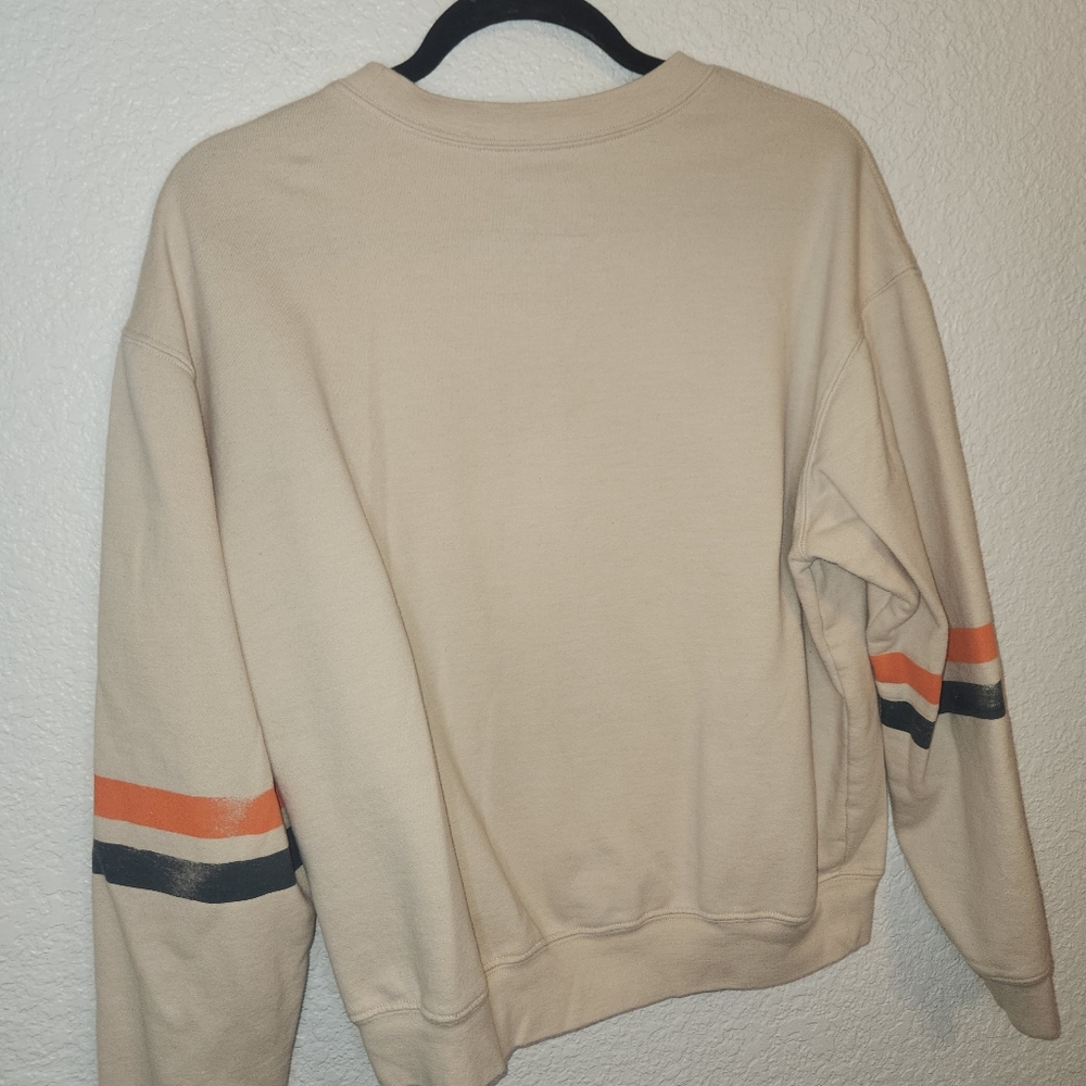 MTV Sweater Sweatshirt Medium Cream S Small Long Sleeve Graphic Music Television - Picture 9 of 10